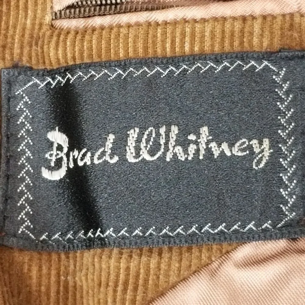 Brad Whitney sport coat jacket men's 46L‎ brown corduroy vintage cotton